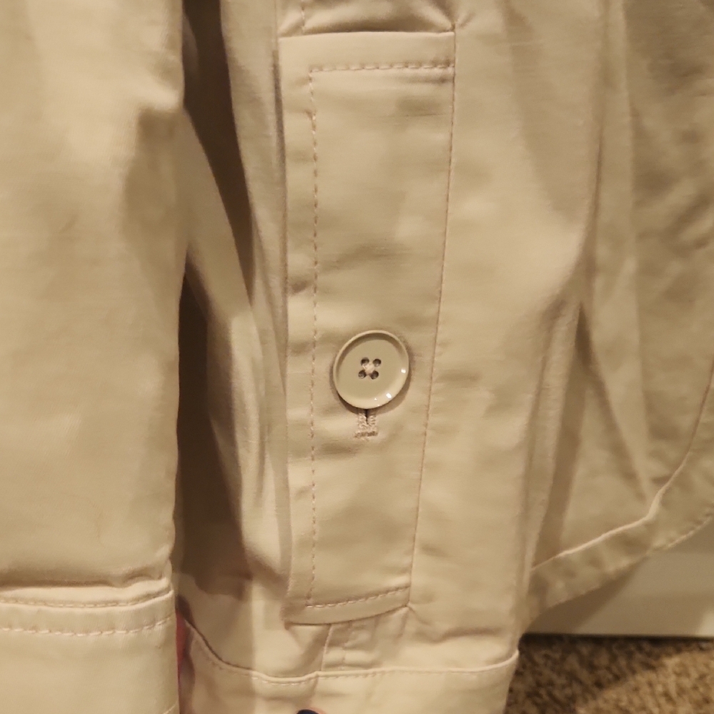 Talbots Women's Cream Ruffle Jacket - Picture 7 of 10